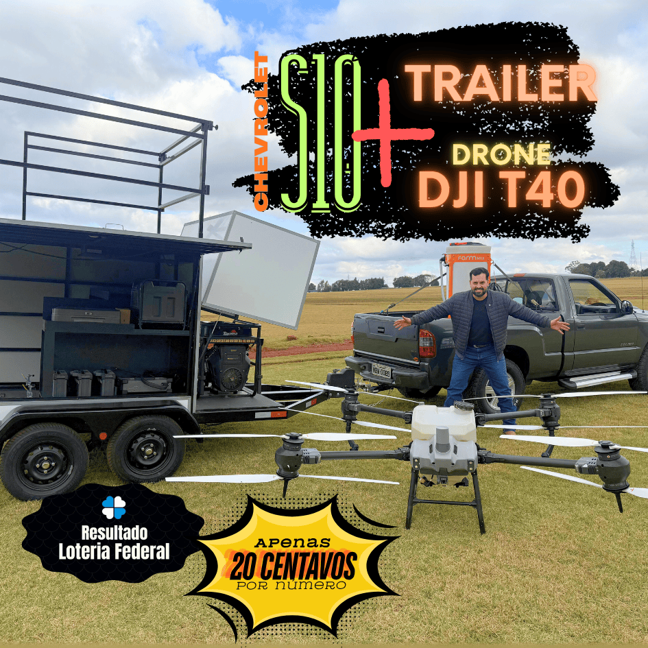 Caminhote S10+Trailler+Drone DJI-T40 ou R$300mil no pix