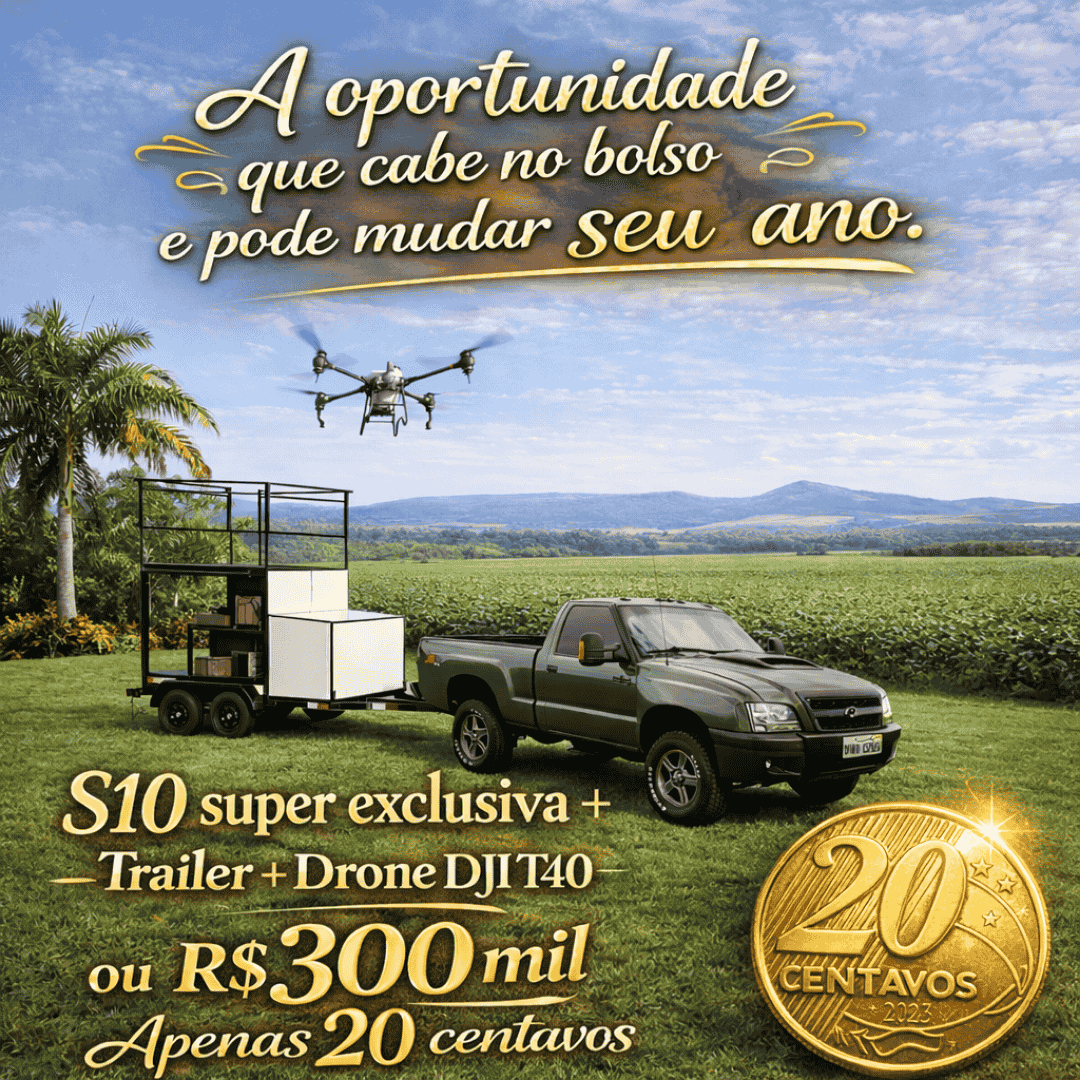 Caminhote S10+Trailler+Drone DJI-T40 ou R$300mil no pix